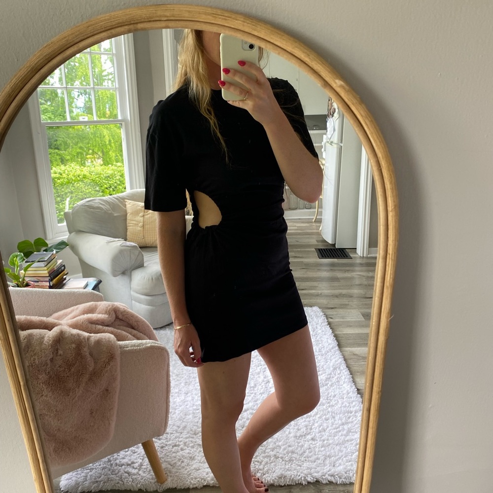 Bershka cut out mini T shirt dress